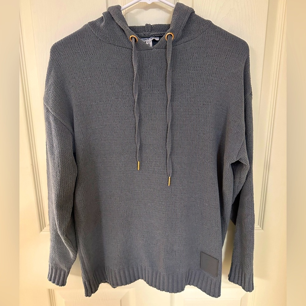 Ivory Ella Boucle hooded pullover sweater